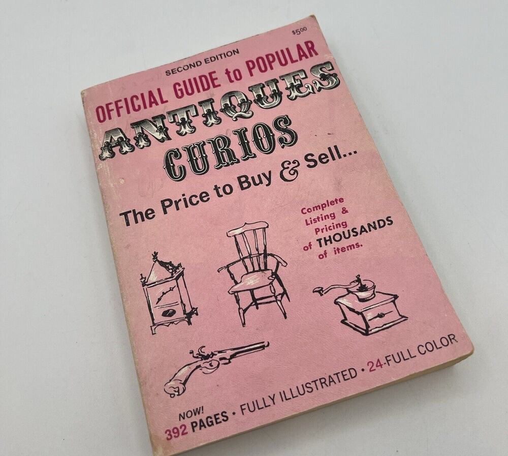 Official Guide To Popular Antiques Curios 2nd Edition 1970 Hal Cohen Pink